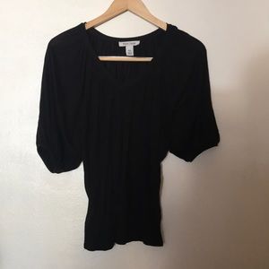 White House | Black Market Flouncy Black Top